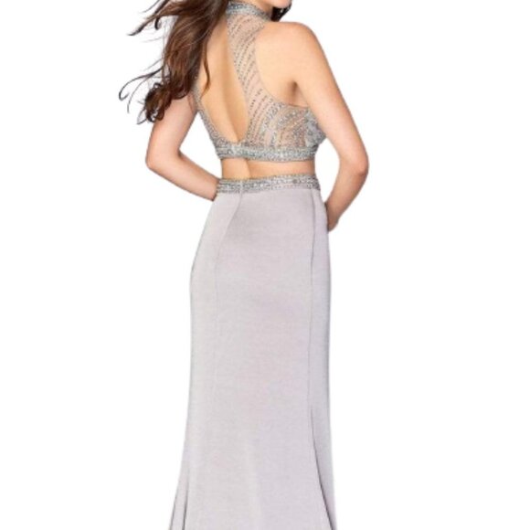 NWT La Femme 24126 Jersey Prom Dress Pink Size 4 - Picture 3 of 7